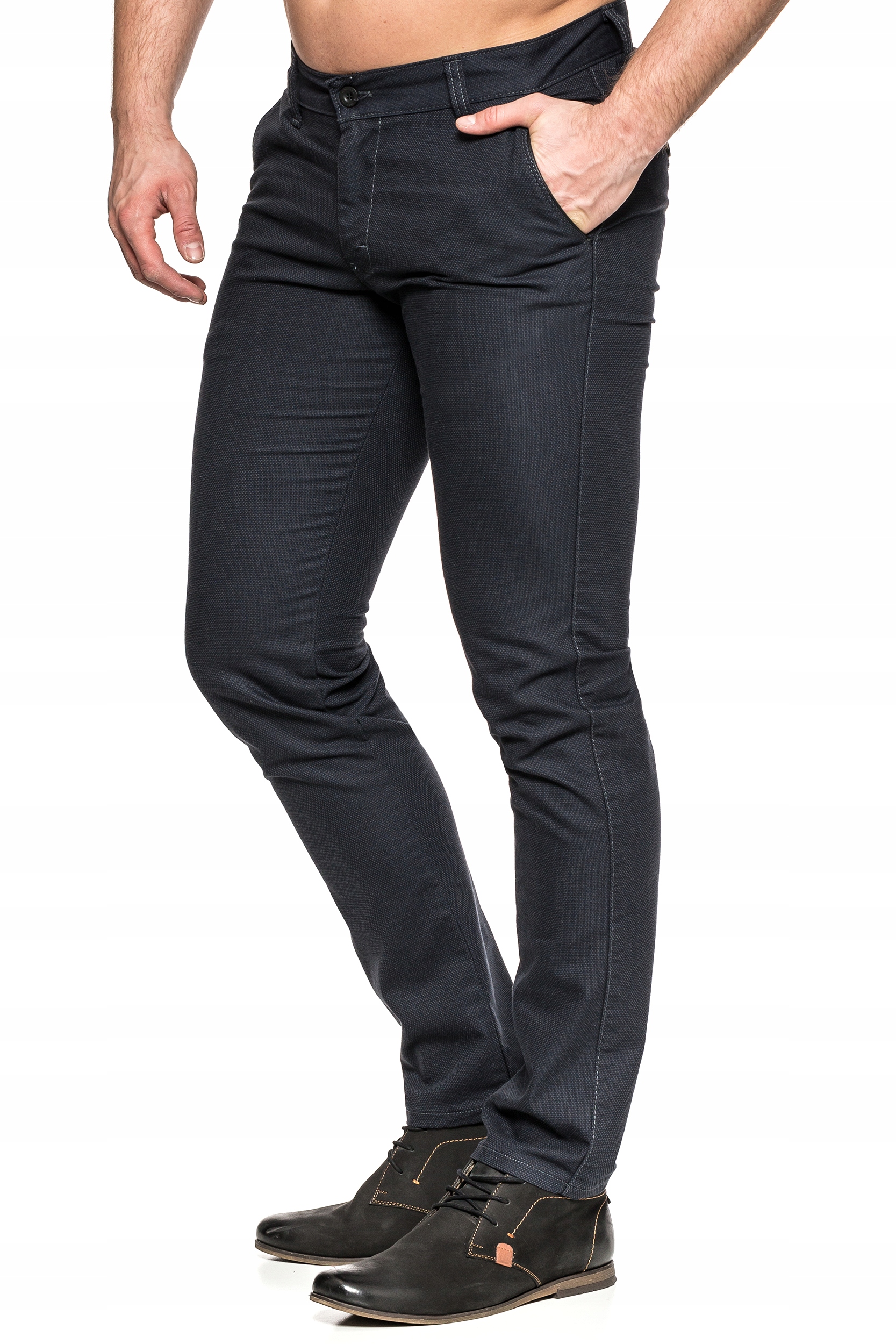 SPODNIE MĘSKIE CHINOSY VANKEL JEANS 045 - 90cm/L32 Zapięcie zamek