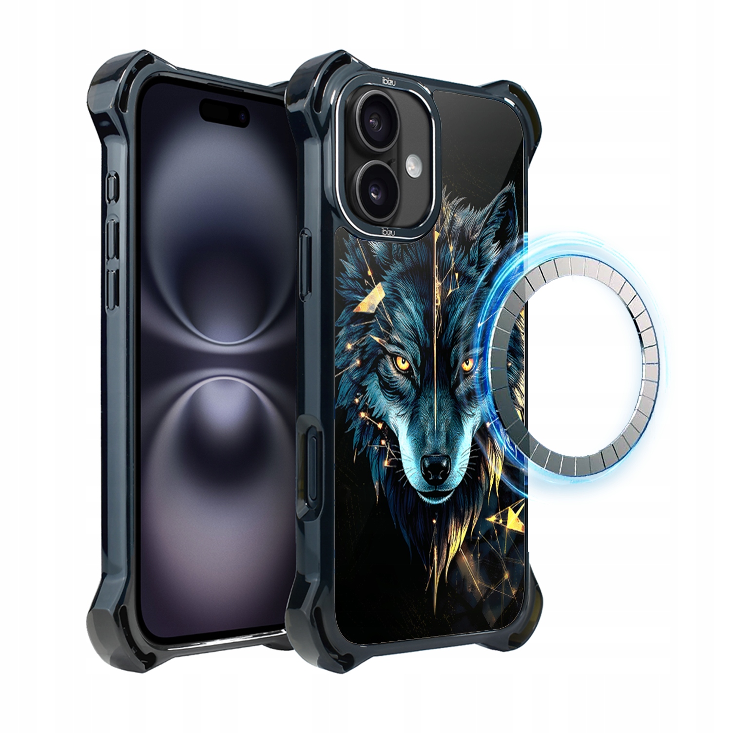 Pouzdro pro iPhone 16 Plus Ibizu DropGuard Ultra s MagSafe, mocný vlk