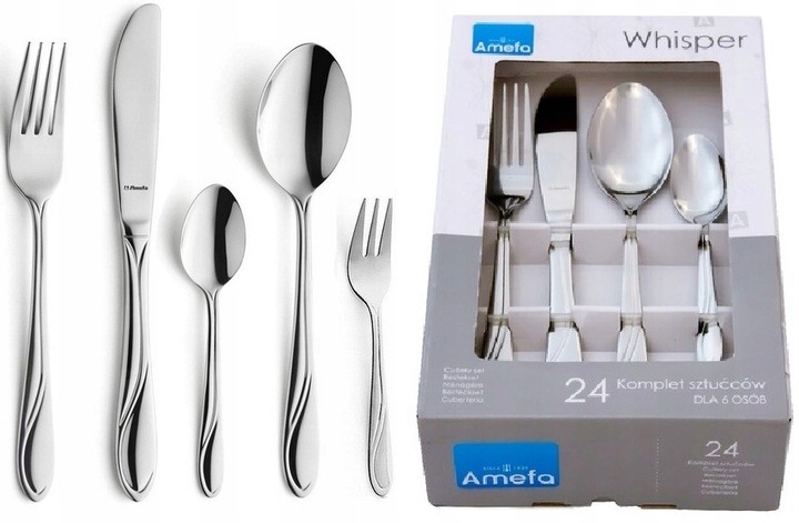 

Amefa 30 Sztućce Zestaw 1405 Whisper Widelczyki 24