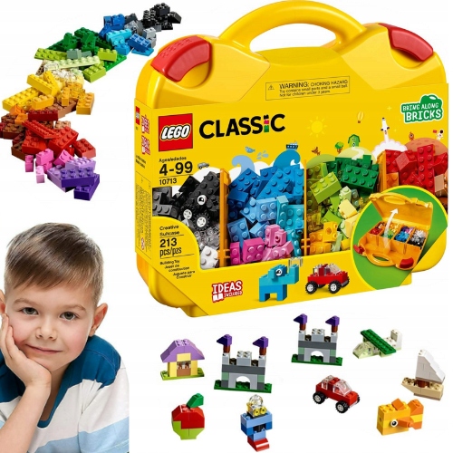 KLOCKI EDUKACYJNE LEGO CLASSIC WALIZKA PREZENT NA MIKOŁAJKI ŚWIĘTA 5 LATKI