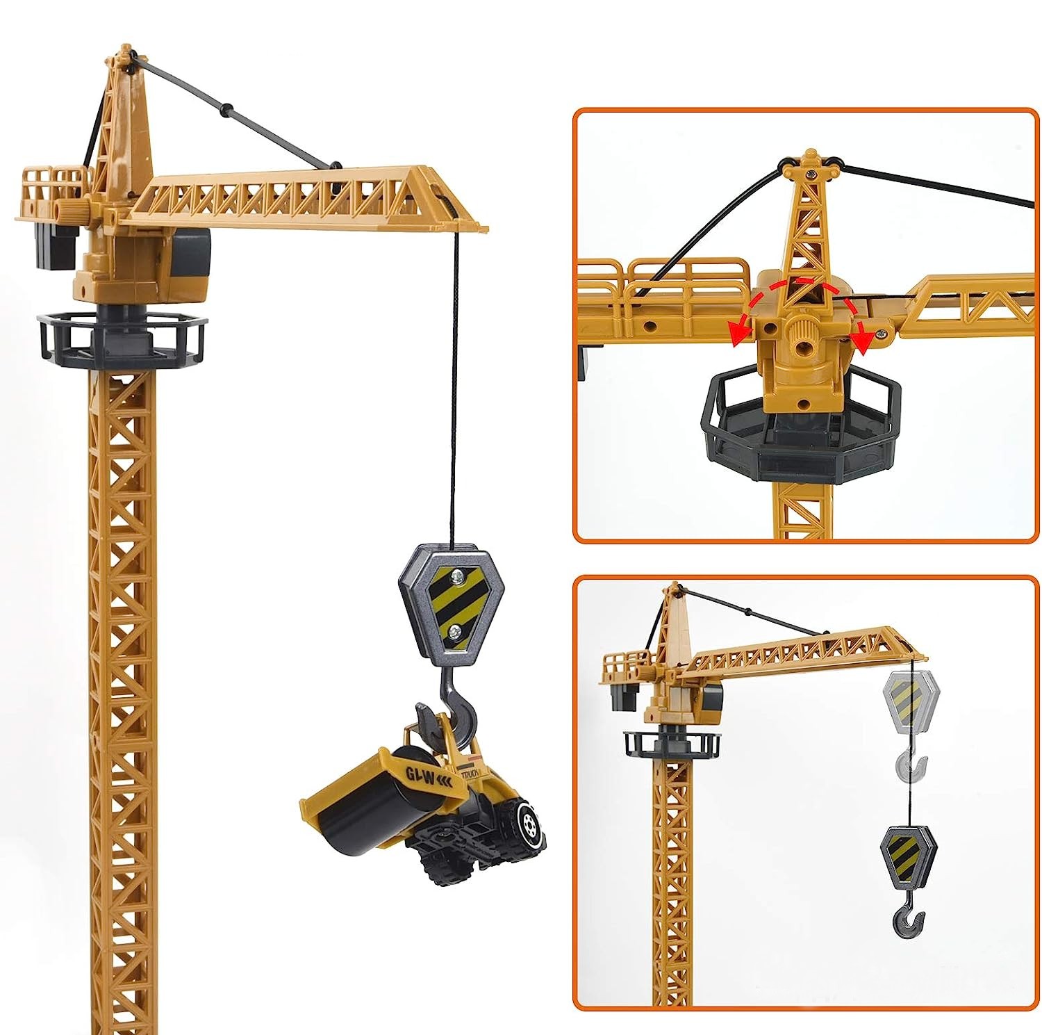 SAMOCHÓD DUŻY ZESTAW + DŹWIG RESORAKI AUTO CIĘŻARÓWKA ŚWIECI WYRZUTNIA Model AB