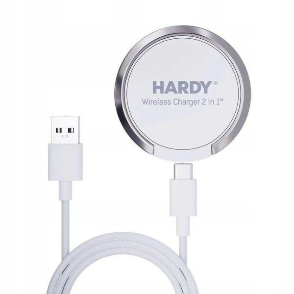 Indukční nabíječka 3mk Hardy Wireless Charger 2v1 15W bílá