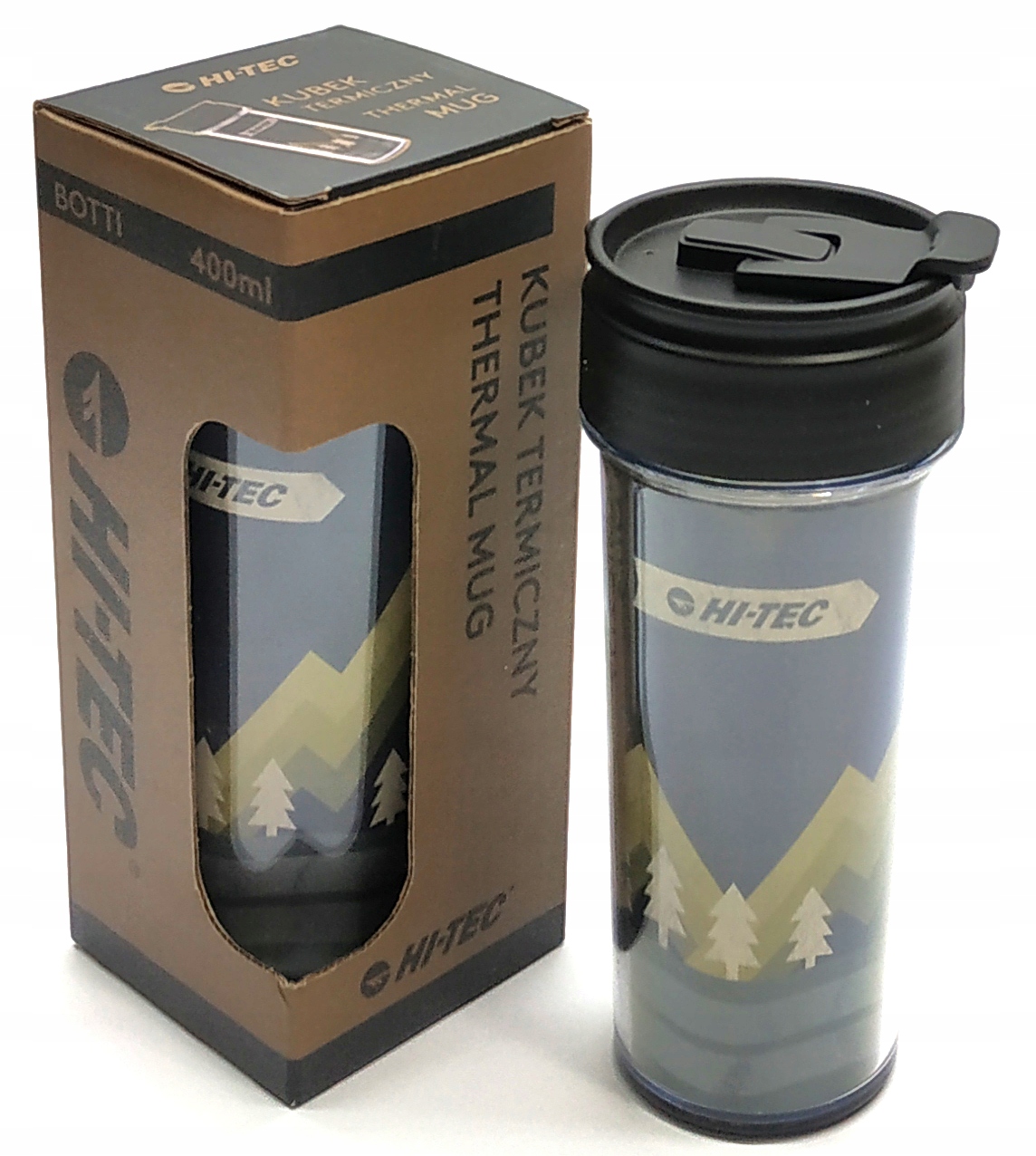 HI-TEC KUBEK TERMICZNY TERMOKUBEK 400ML MOUNTAINS