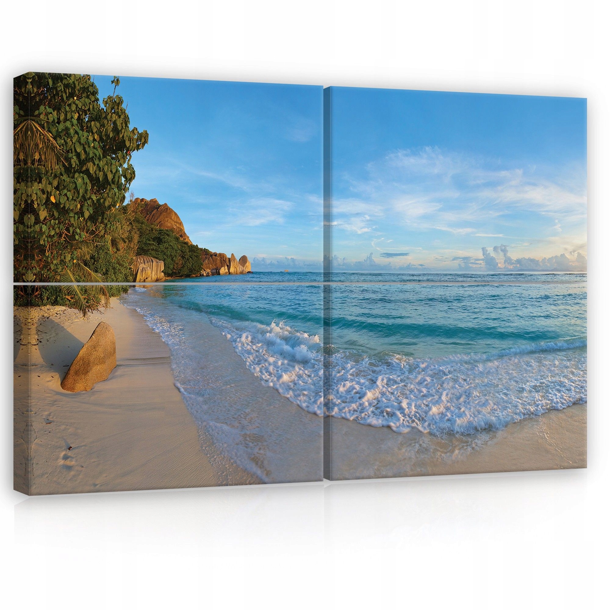 Obraz 120x80 Tropická pláž rajský ostrov oceán biely piesok tyrkysové more