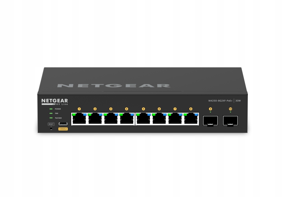 Netgear 10PT M4250-8G2XF-POE+ Managed Swch