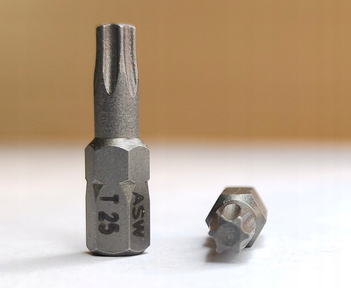 Bity TX25 TORX 25 stal nierdzewna GROT końcówka wkrętakowa 1/4" 25mm Marka inna