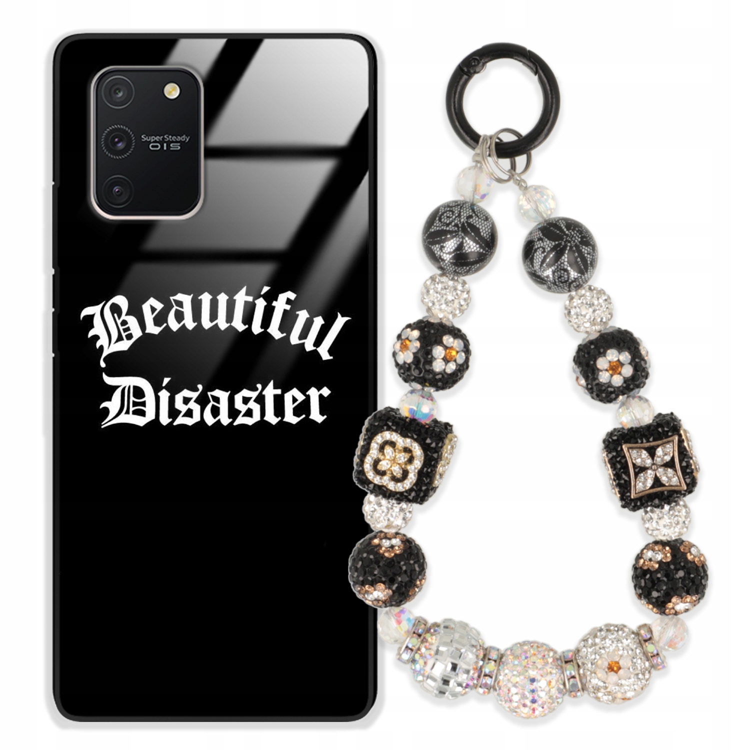 Puzdro Na Samsung A91 Case Glass Kľúčenka Elegantné Prémiový Dizajn Puzdra