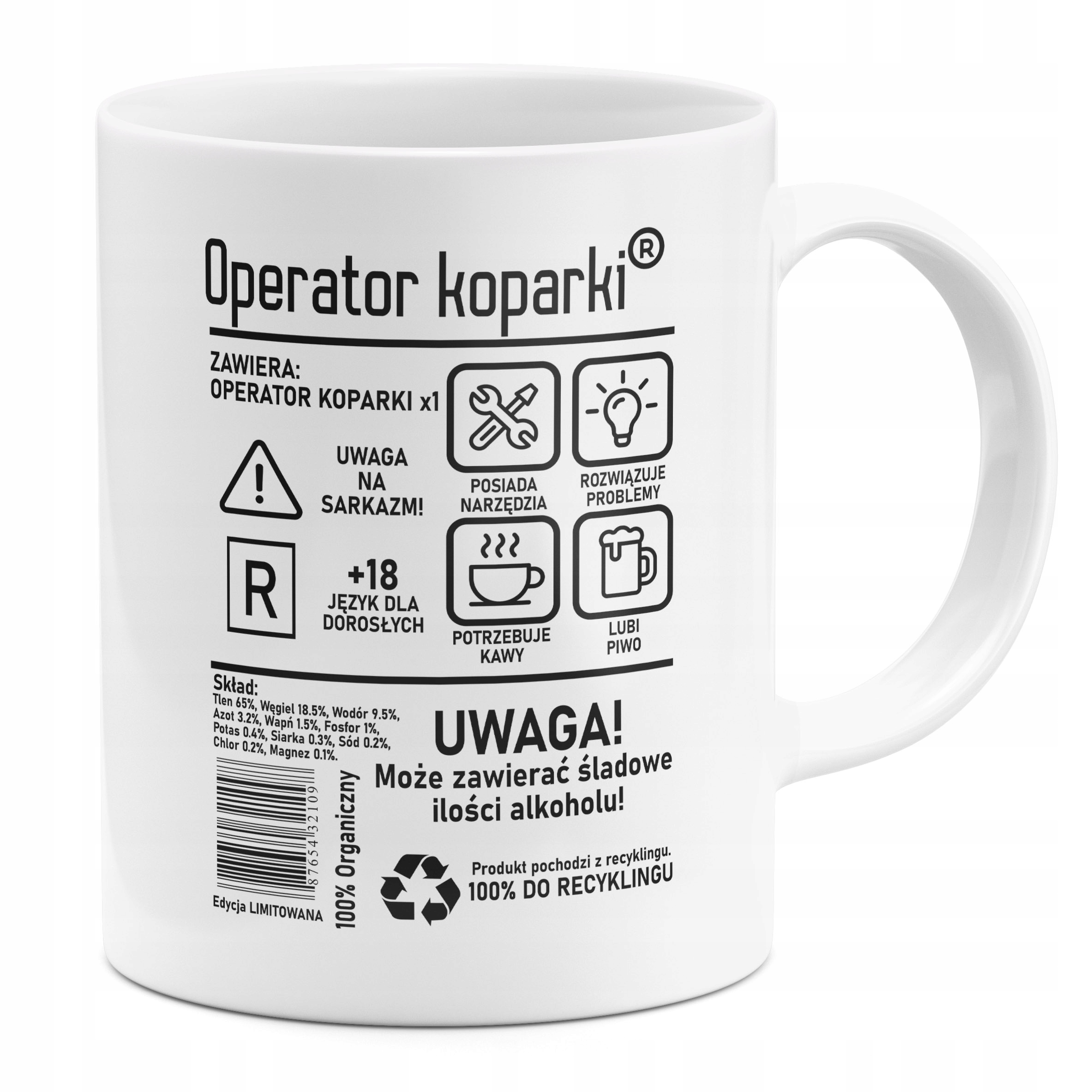 

Kubek Dla Operatora Koparki Etykieta