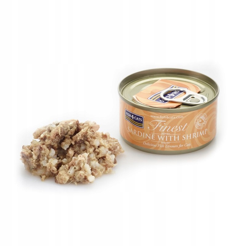 FISH4CATS Sardinky s krevetami mokré krmivo pro kočky 12x70g