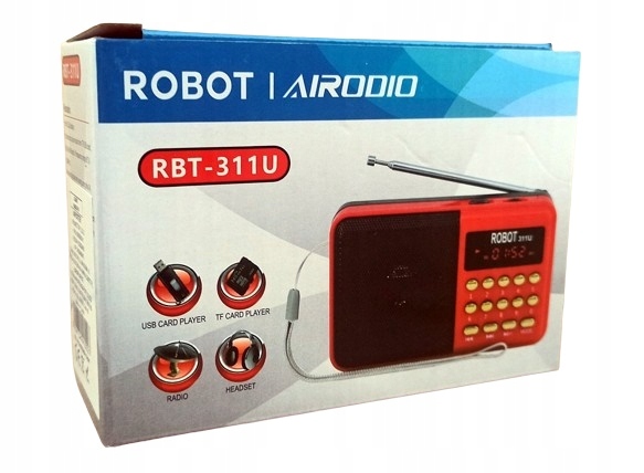 MINI RADIO PRZENOŚNE RADYJKO KIESZONKOWE NA AKUMULATOR JOC kolory Zasilanie akumulatorowe