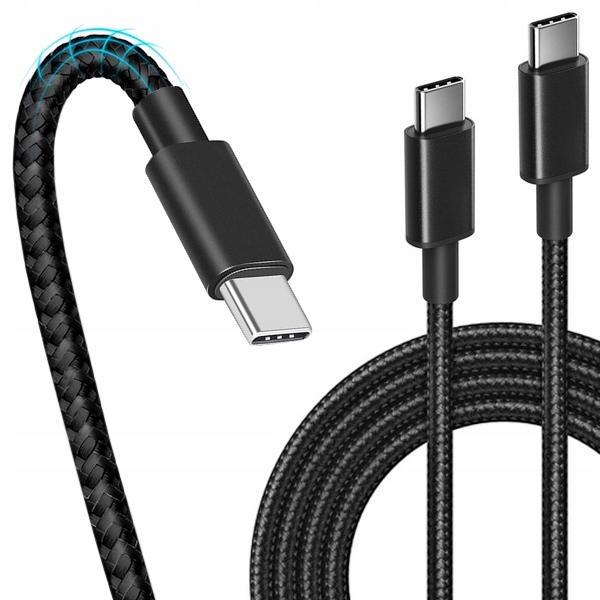 

Kabel pleciony Usb typ C typeC Pd Qc 3.0 czarny