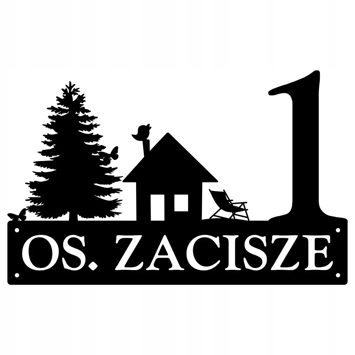 Číslo Na Dom 48 cm Tabuľa Adresa Ocel 2MM ul. Zatesnenie