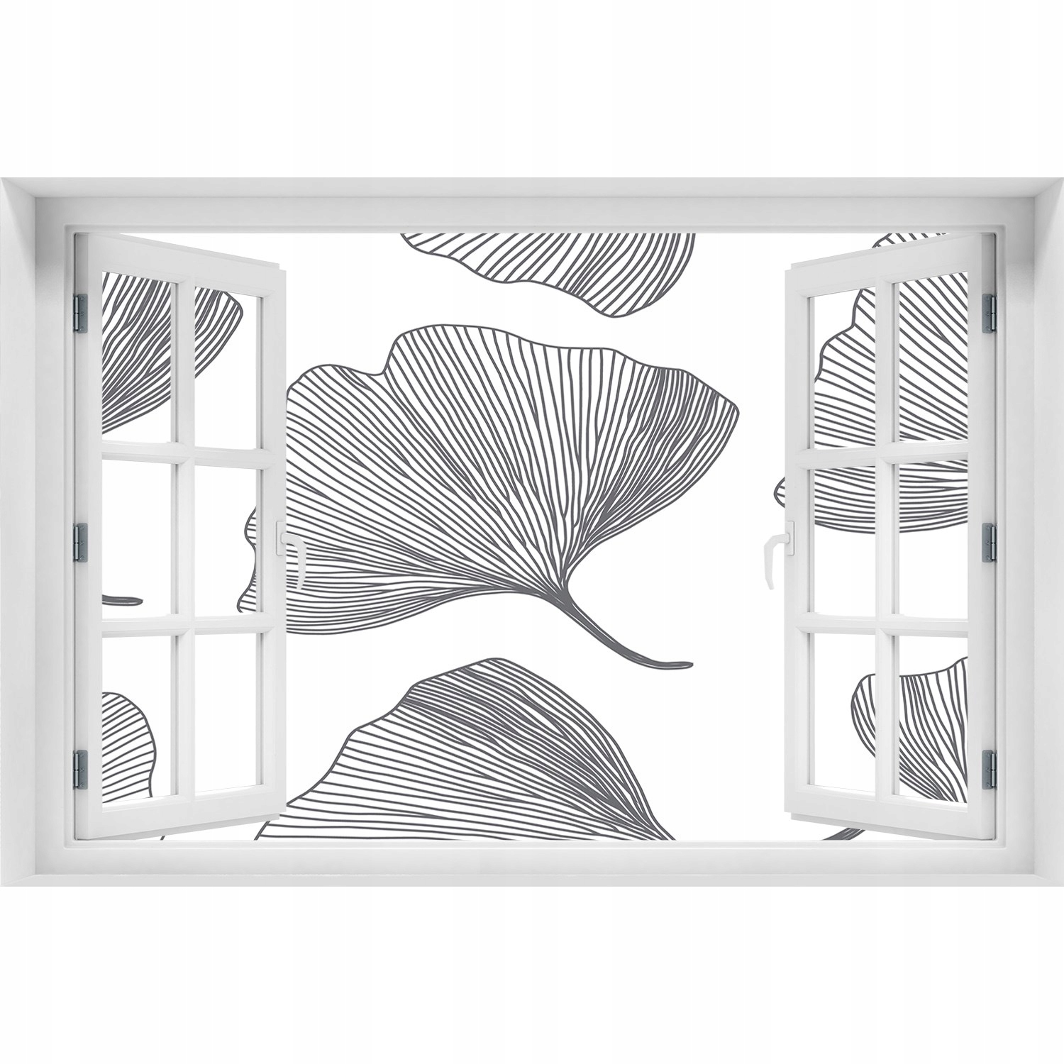 

3D Okno Naklejka na ścianę ścienna Miłorząb 120x80