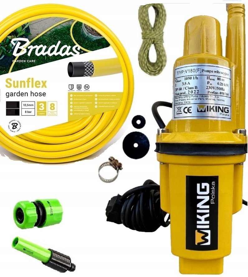 Pompa Ciśnieniowa do wody Podlewania głębinowa studni wydajna 8BAR +wąż 20m