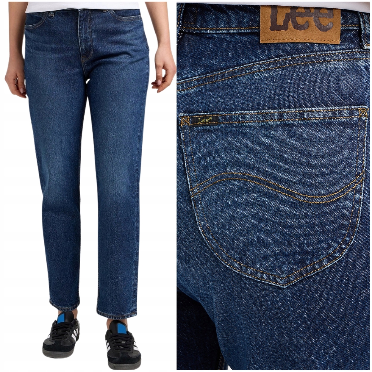 Lee Carol Dark Humor vysoké jednoduché dámské džínové kalhoty 7/8 W26 L31