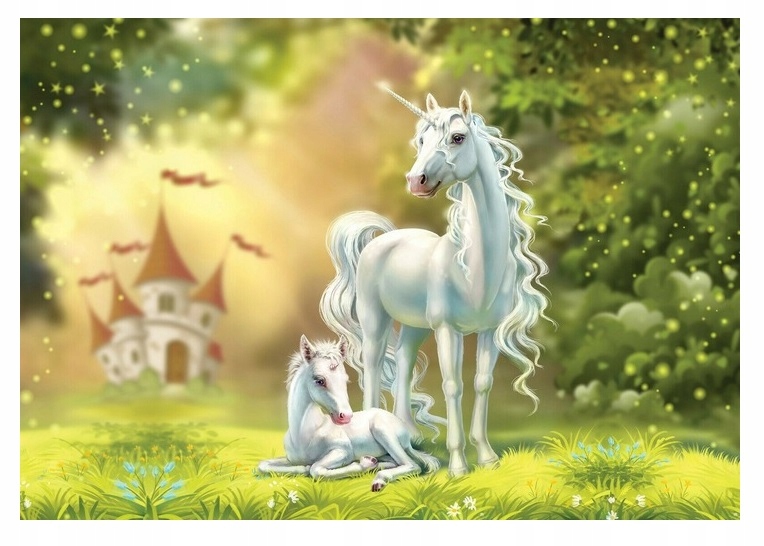 Fototapeta Jednorožci Dívka Fantasy 312x219