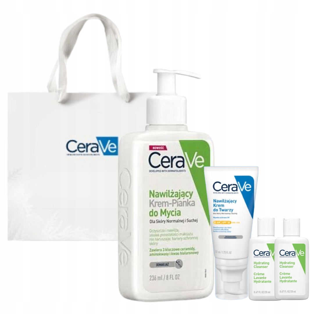 CeraVe Nawilżający Krem-Pianka do Mycia 236ml Krem do Twarzy Spf 50