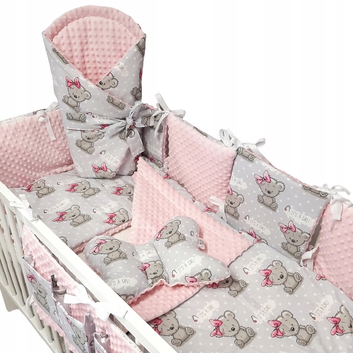 

Zestaw do łóżeczka 6-el.Bawełna Minky