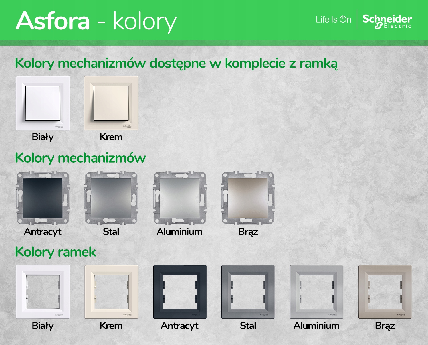 SCHNEIDER ASFORA PRZYCISK BEZ RAMKI STAL Kod producenta EPH0800362