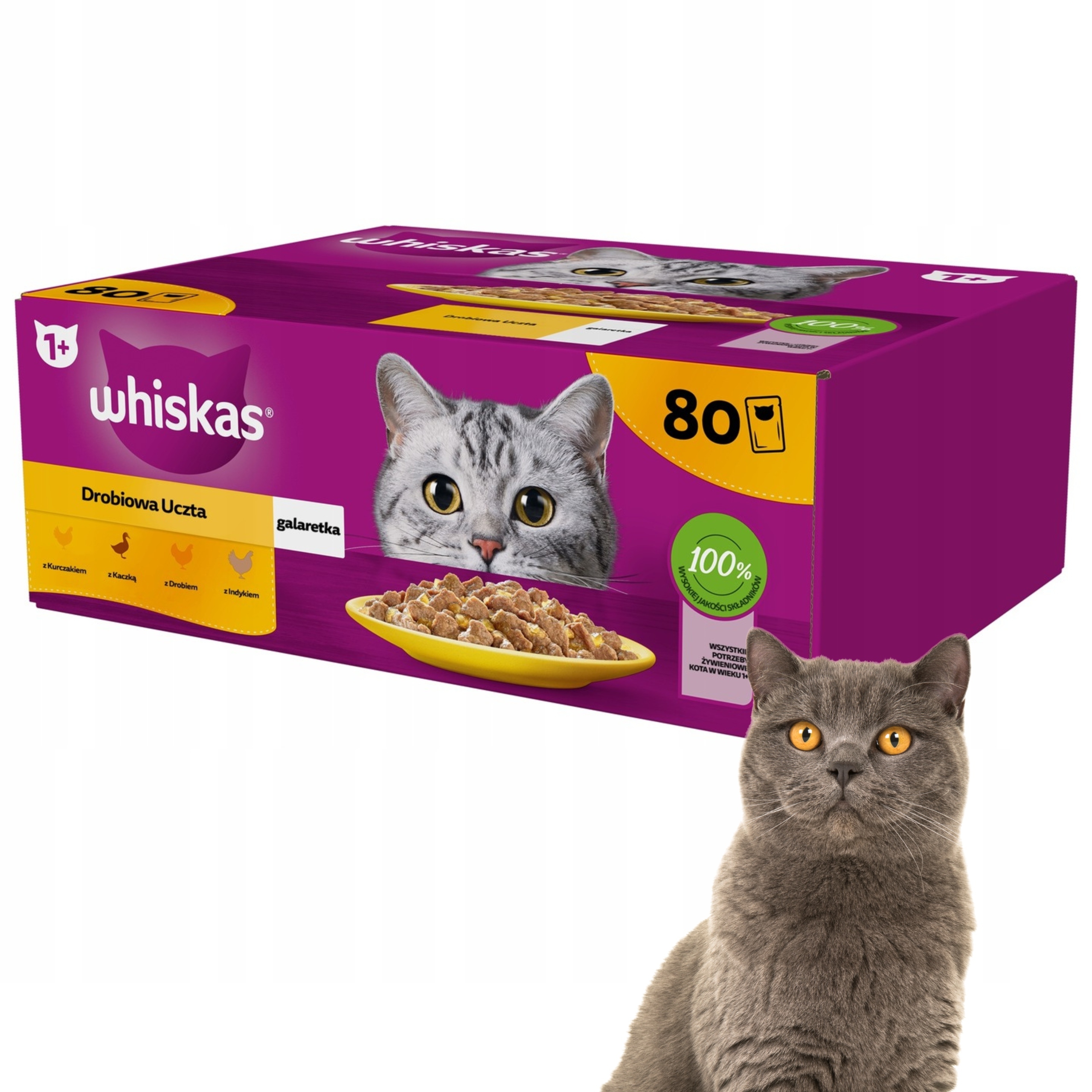 Levně Whiskas Mokré Krmivo Pro Kočky MIX Chutí V Želé 80 X 85 G