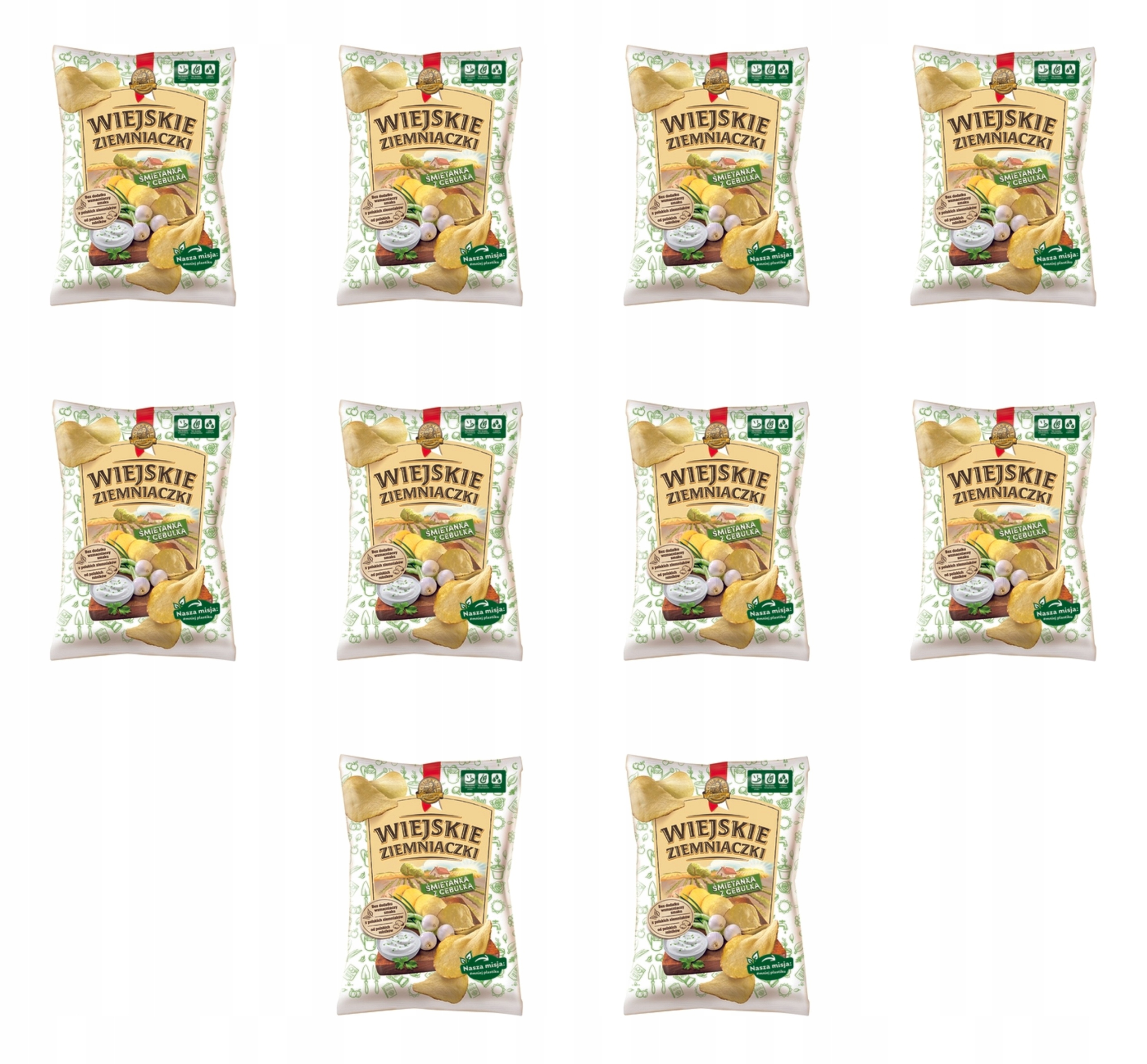 Wiejskie Ziemniaczki Smetana s cibulkou 130 g X10