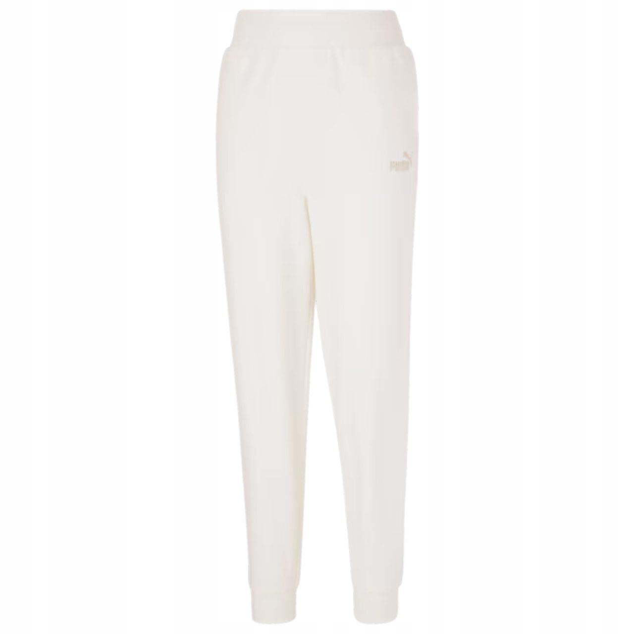 Dámské kalhoty Puma Ess+ Embroidery High-Waist Pants krémové 670007 99 .XL