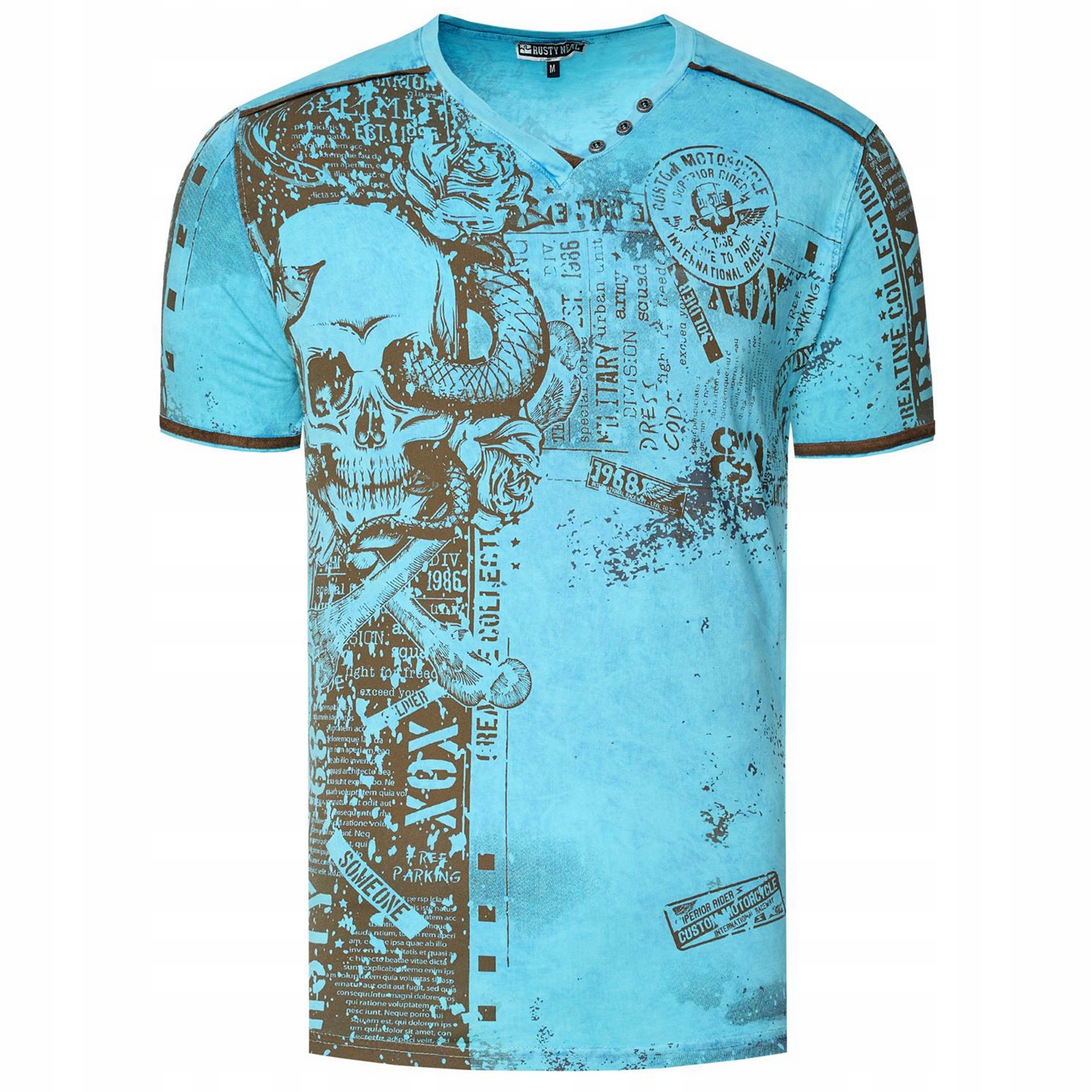 Rusty Neal tričko pánské 15293 XL tyrkysová