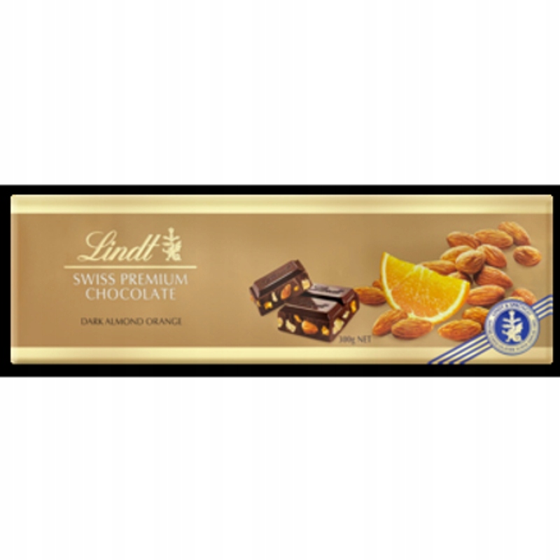Levně Lindt Swiss Premium Chocolate dark Gold almond orange 300 g