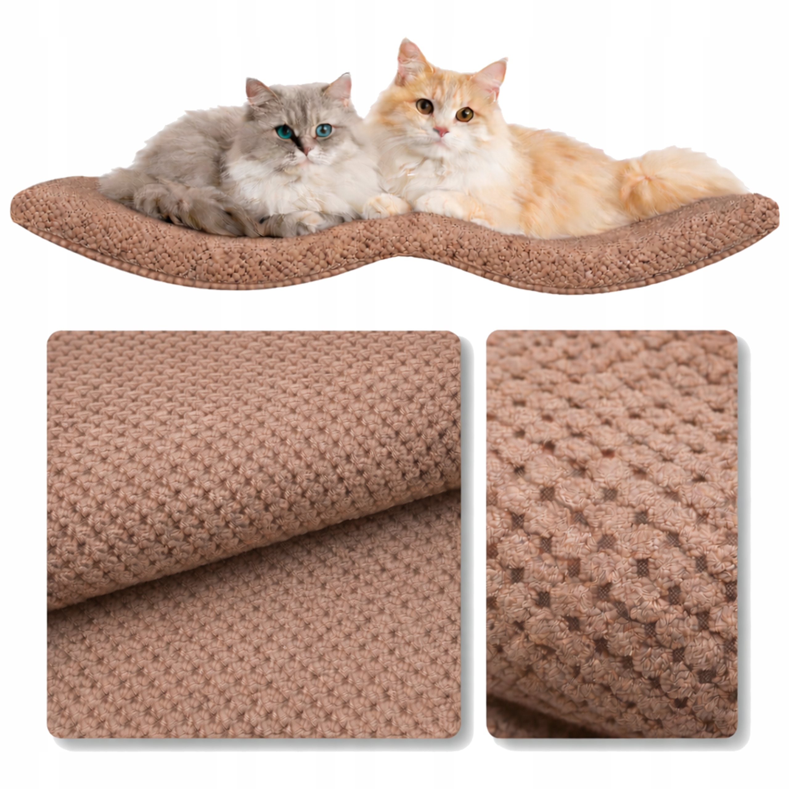 Levně Pelíšek Nástěnná Police Pro Kočky Dvojitý Oblouk 100x32x4 Dot Pastel Pink