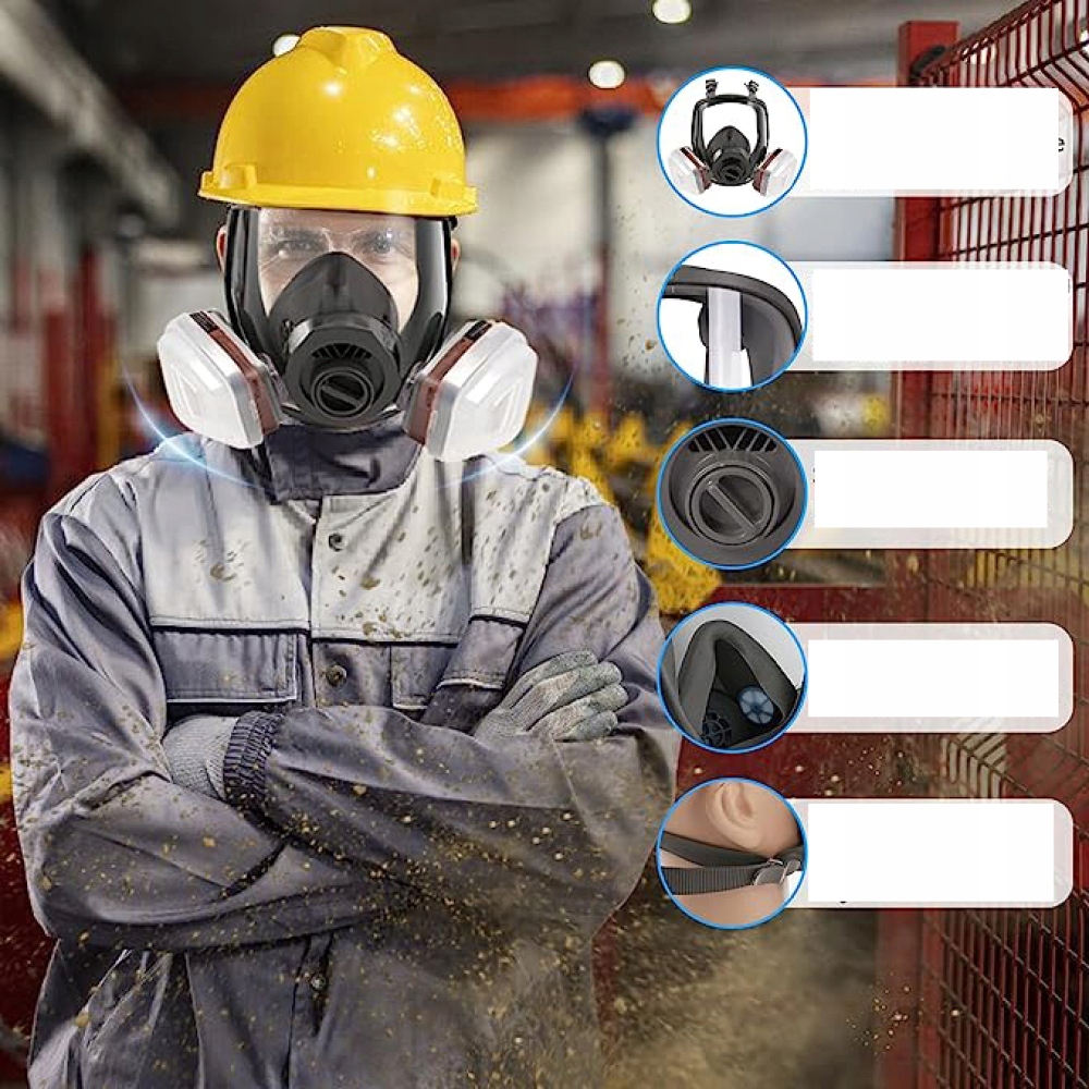 MASKA PEŁNA PRZECIWGAZOWA LAKIERNICZA 6800 ZESTAW + 4 FILTR BAWEŁNIANY EAN (GTIN) 4048437377636