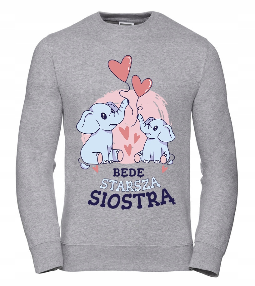 Dámská Mikina I'm Going to a Big Sister, šedá, velikost 3XL