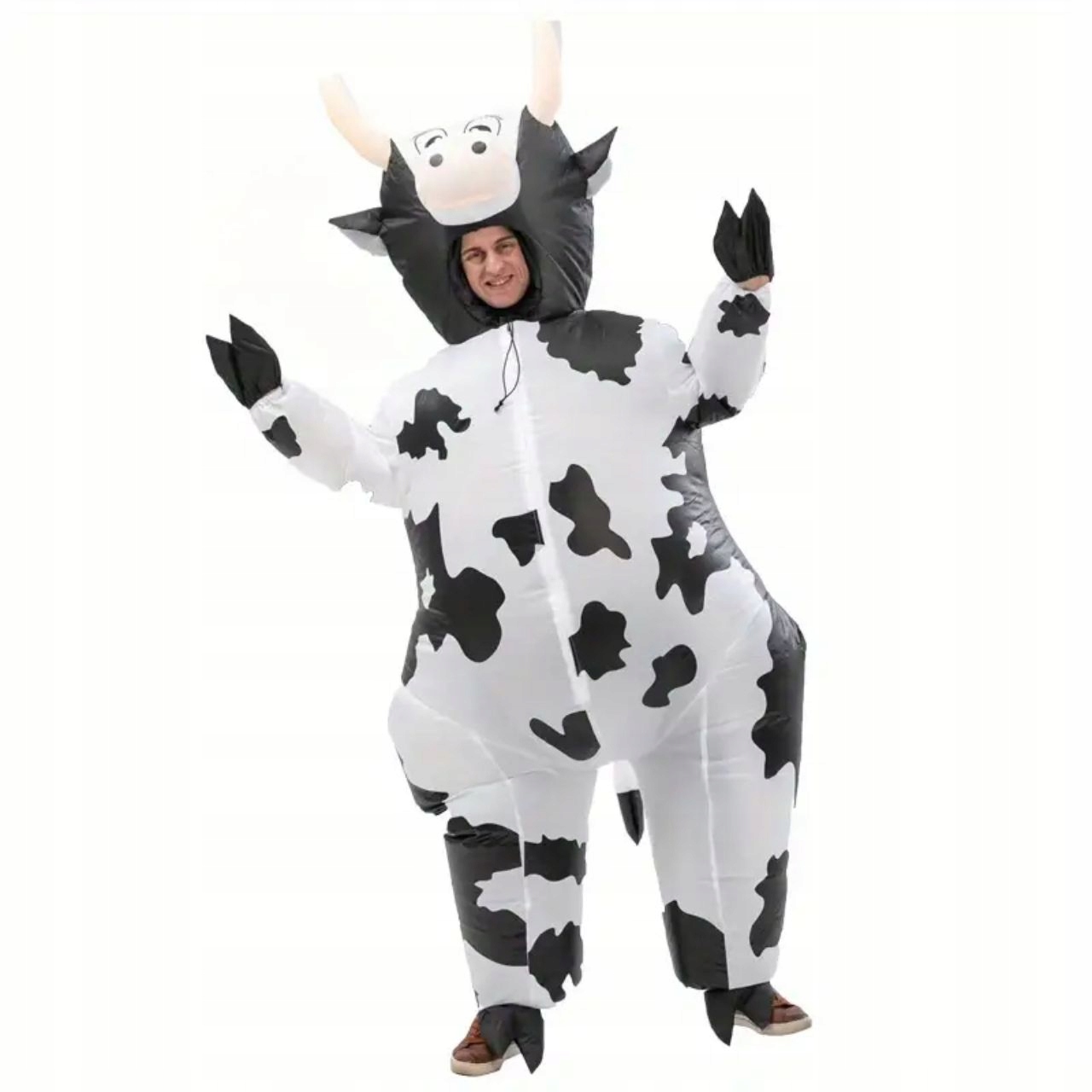Kostým Kráva Cosplay Nafukovací s pumpičkou v sadě Halloween Převlek