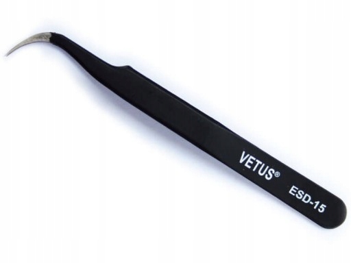 

slay pęseta do rzęs vetus wygięta ESD15 czarny