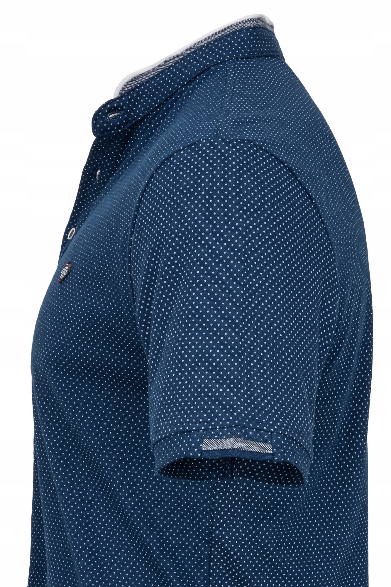 KOSZULKA MĘSKA T-SHIRT STÓJKA NIEBIESKA WZORY L Kolor wielokolorowy