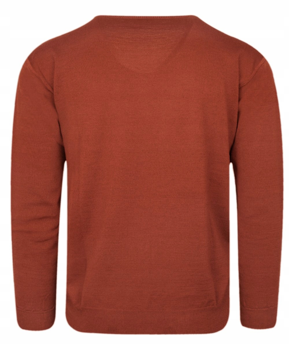 Pomarańczowy Sweter V-neck MAX SHELDON XL Rozmiar XL