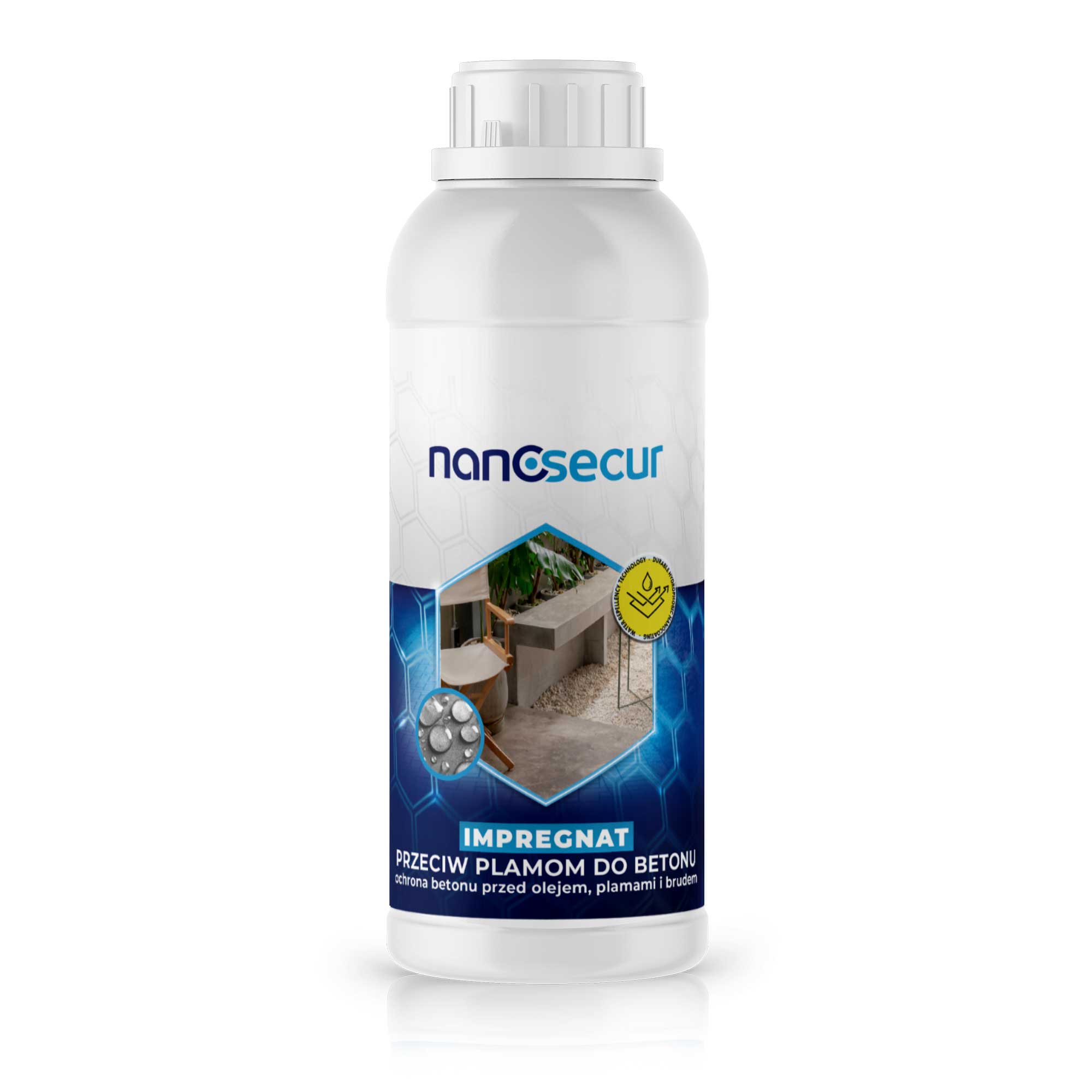 NanoSecur Impregnát proti skvrnám pro Betonu Ochrana povrchu 1 litr