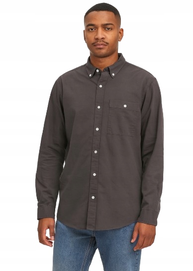 Garment Project Černá Bavlněná Košile Casual S Límečkem S K1H