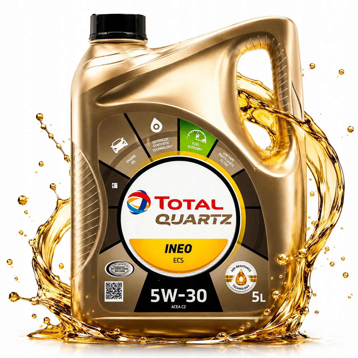 Olej silnikowy TotalEnergies 5 l 5W-30 Ineo Ecs syntetyczny Acea C2 A5/B5