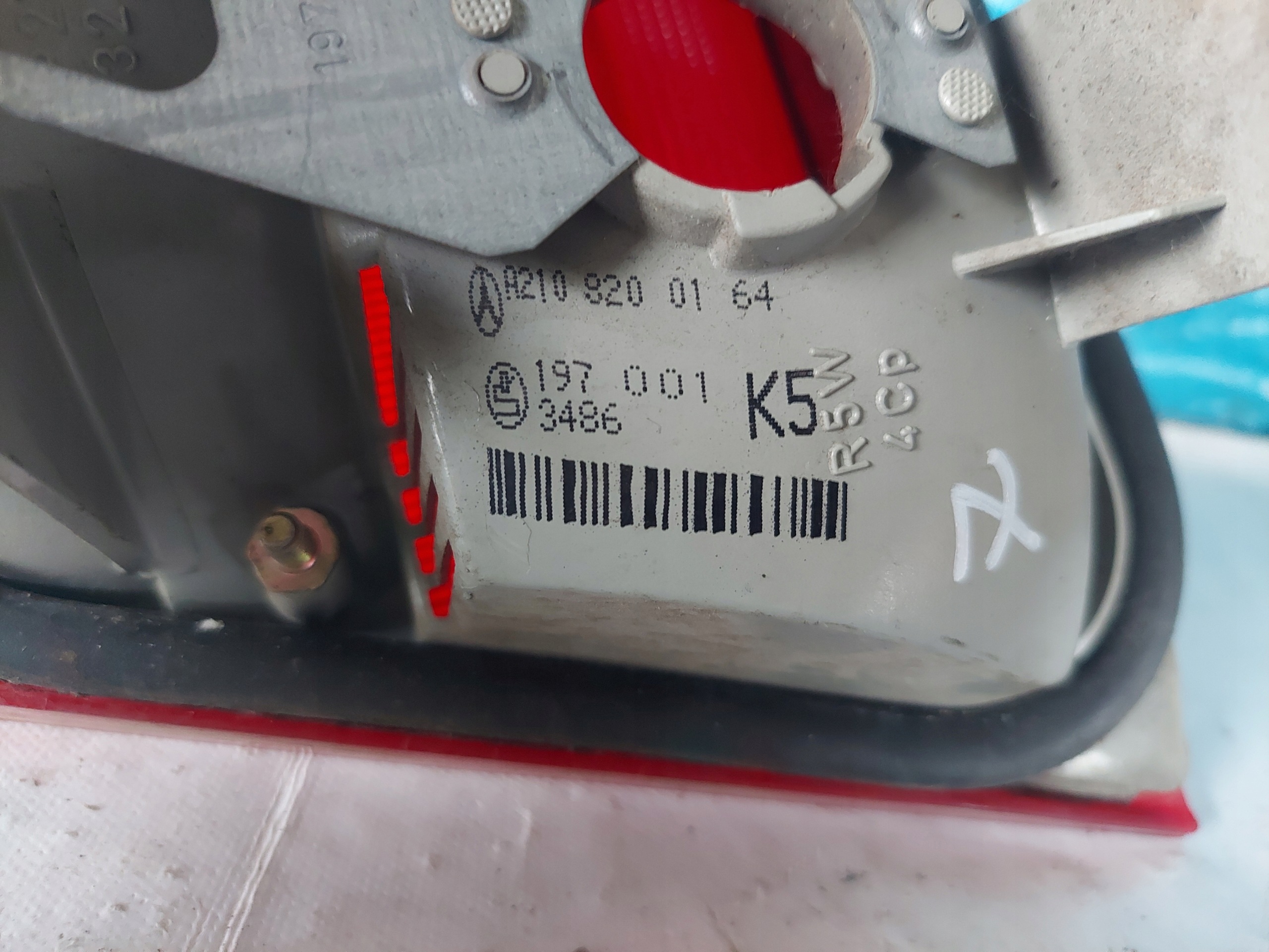 light MERCEDES W210 sedan A2108200164 left rear part