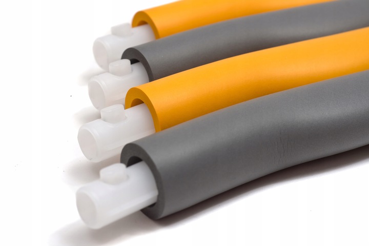 HULA HOP Z WYPUSTKAMI FITI 96 CM,SZARO-POMARAŃCZOWE Kod producenta RY1088