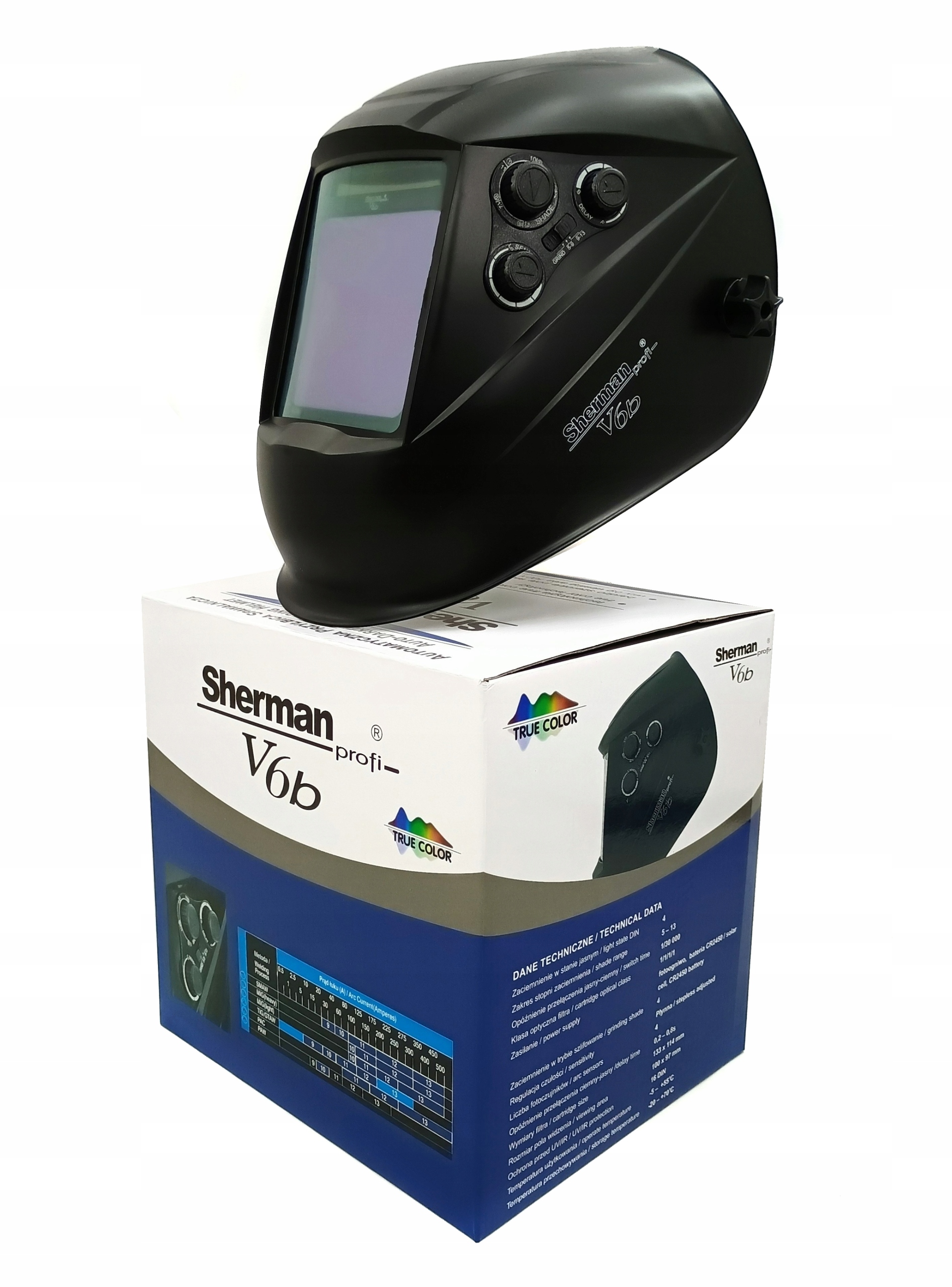 Przyłbica samościemniająca automatyczna Sherman V6b True Color