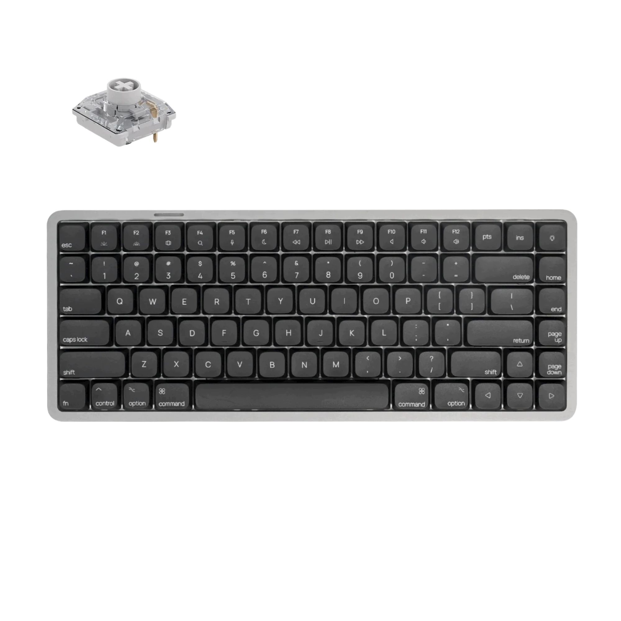 Bezdrôtová mechanická klávesnica s nízkym profilom Akko Ink Black Air 01
