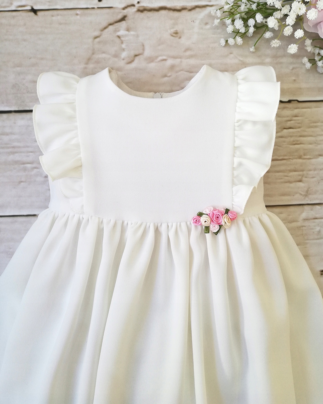 Sukienka do chrztu KASIA II roz 80 Odcień ecru