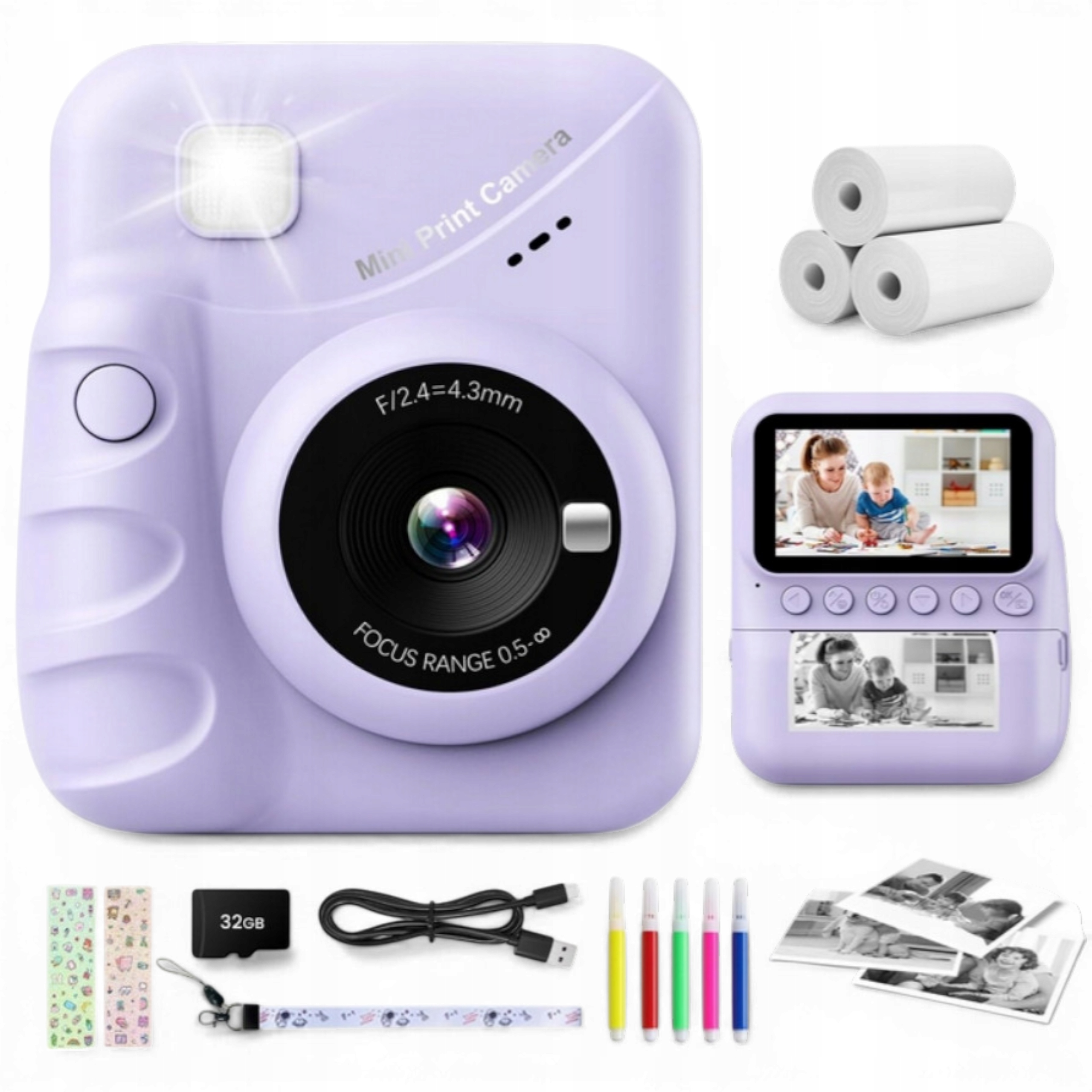 Fotoaparát pro děti CalineGam – tisk fotografií lehký, barevný