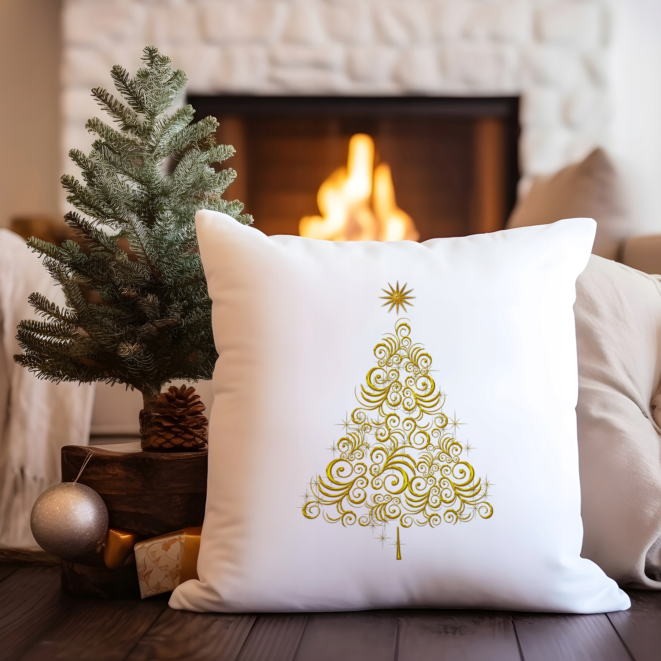 POSZEWKA DEKORACYJNA 40x40 ŚWIĄTECZNA CHOINKA Zastosowanie inne