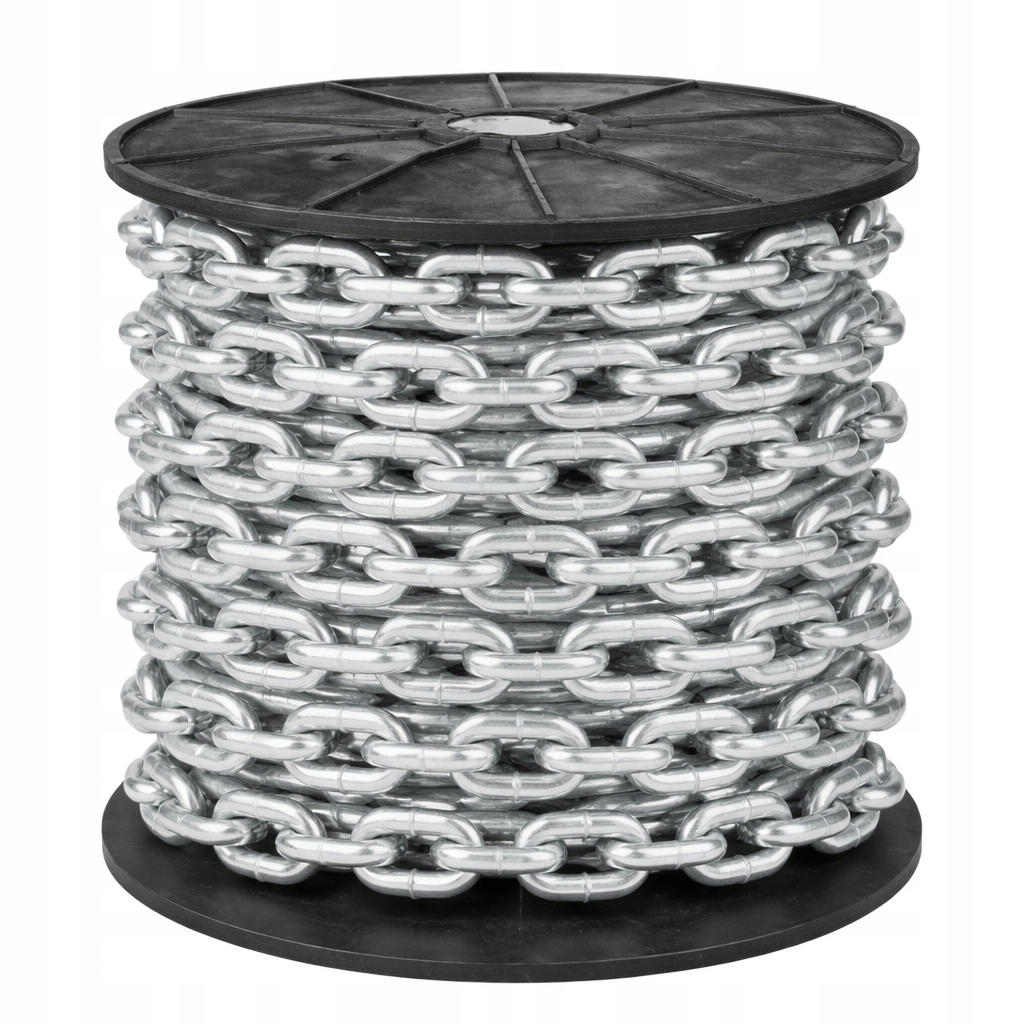 Hospodářský řetěz 6 mm 25 m pozink DIN5685/A krátký D1 ocel 1125 kg