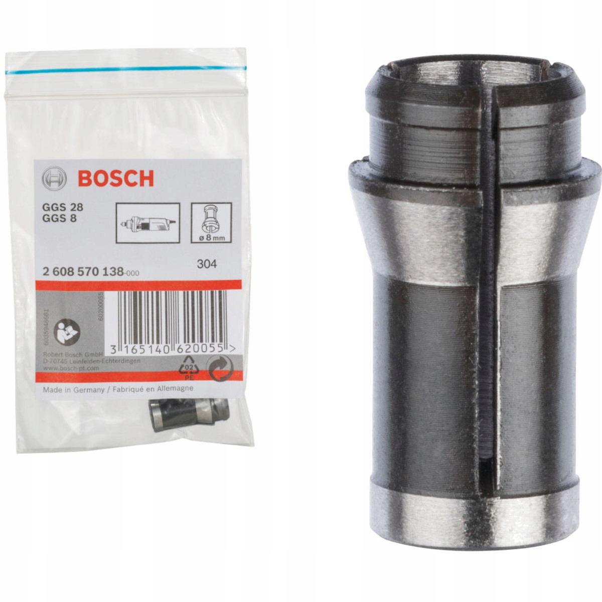 BOSCH TULEJKA ZACISKOWA 8mm DO SZLIFIEREK PROSTYCH GGS
