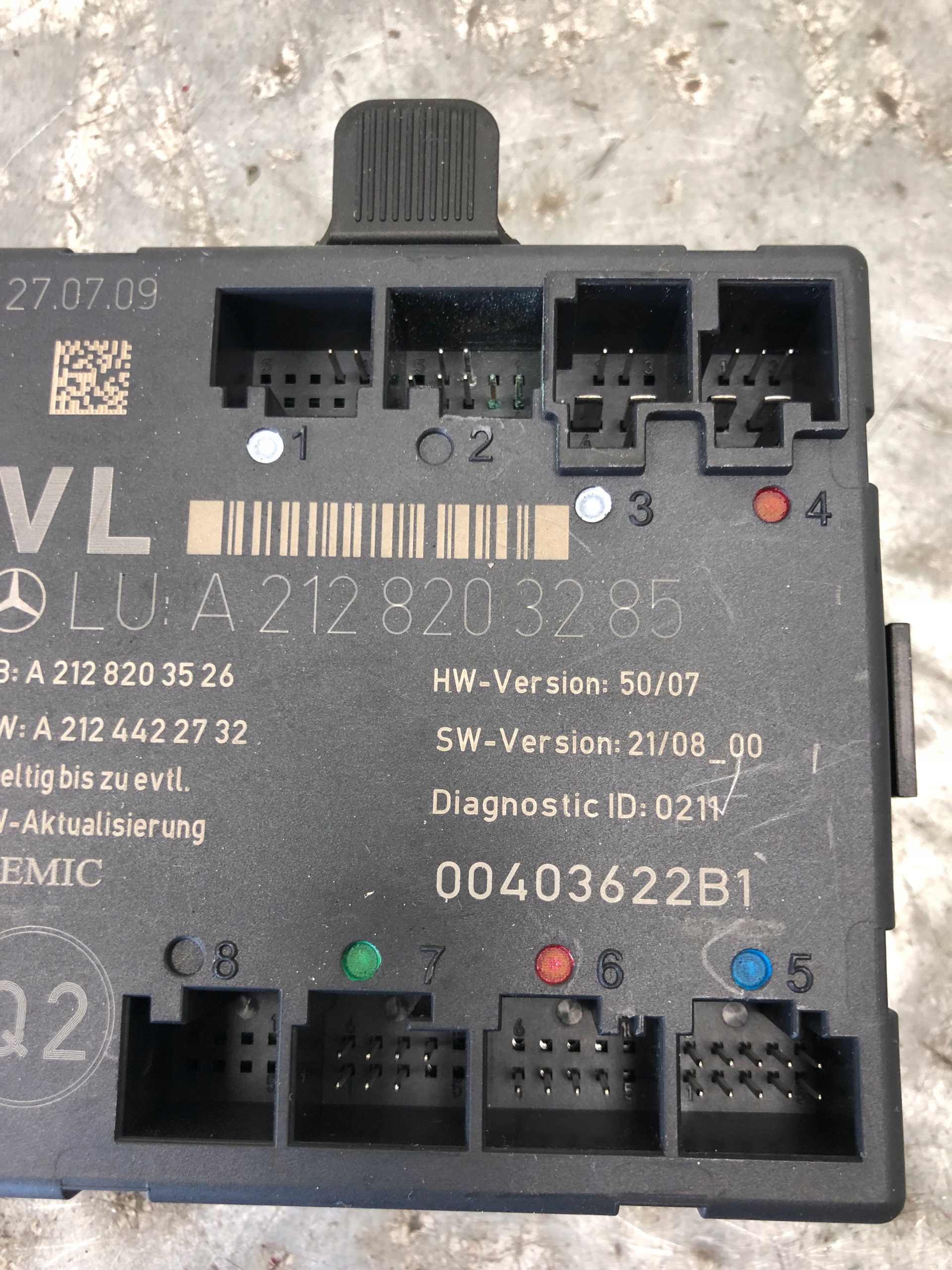 module control unit door left front MERCEDES W204 A2128203285