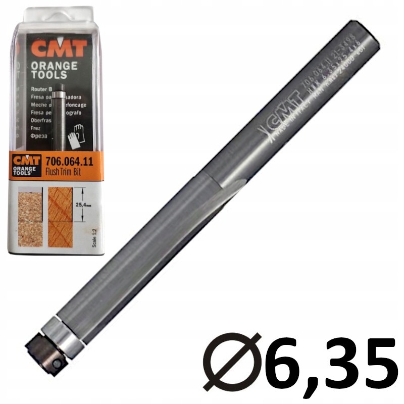 

Frez prosty trzpien Cmt D=6.35 I=25.4 L=63.5 S=6