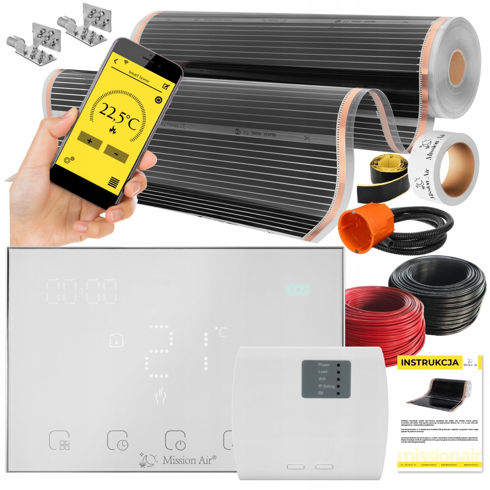 Set Fólia na vyhrievanie infračervená 16 m² 160 W